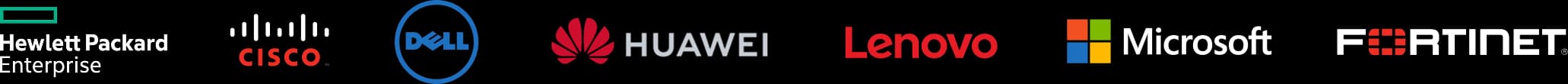 HPE, Cisco, Dell, Huawei, Lenovo, Microsoft, Fortinet